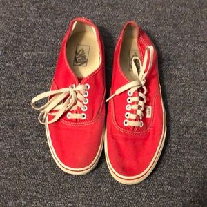 Red Vans size 9.5